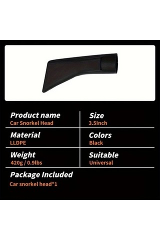 Pazly Araba Tasarım Lldpe Plastik Off Road Snorkel, Hava Giriş Aksesuarı