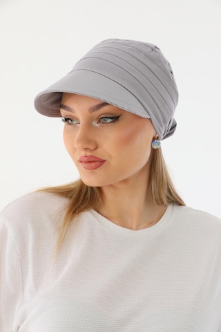 Elif İç Giyim Safari Bağlamalı Gri Siperli Bandana Vizör Gri