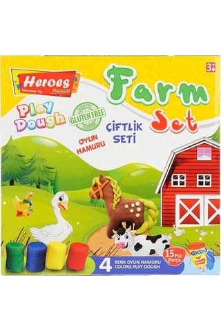 Mey İthalat Ern-588 Orta Kutulu Çiftlik Oyun Hamuru Seti - Eren Oyuncak