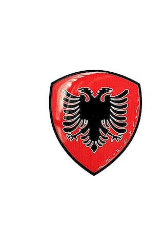 Damla Sticker Arnavutluk Bayrağı Arma Sticker Damla 1 Adet