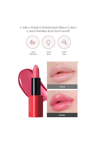 Missha Yoğun Pigmentli Besleyici Nemli Bitişli Ruj Dare Rouge Sheer Sleek 13 Bitten Pink
