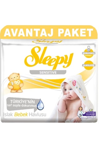 Sleepy Islak Havlu Mendil 90 Yaprak Sensitive 3 Lü Pk Avantaj Pk
