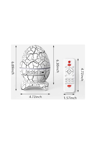 Yumurta - 619 - Şeklinde Su Dalgalı Bluetooth Speaker Lamba - Csmo-tex - Renkli Şarjlı