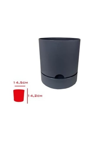 Polıwork Saksı Begonya 15 Cm Antrasit