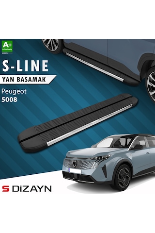 S-dizayn Peugeot 5008 3 Elektrikli S-line Krom Yan Basamak 203 Cm 2024 Üzeri A+ Kalite