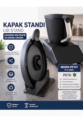Thermomix Tm7 Uyumlu Kapak Standı Mutfak Tezgahı Düzenleyici Aparat