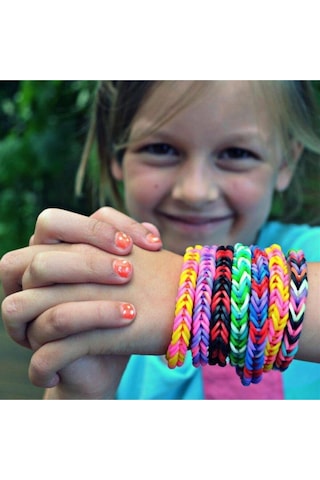 Rainbow Team Kendin Yap Rengarenk Örgü Tezgahlı Lastik Bant Bileklik Yapma Seti Rainbow Bands Rainbow Kutulu