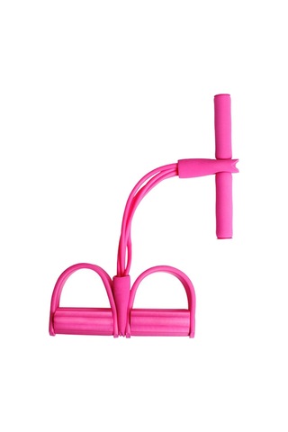 Dolıty Elastik Pedal Direnç Bandı Sit Up Karın Bacak Bel Pembe Pembe
