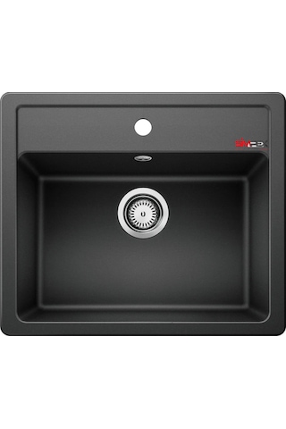 Simpex Tek Göz Tezgah Üstü&tezgaha Sıfır Uyumlu Siyah 58x50cm