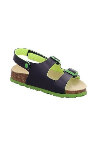 Superfit 0-600124 Erkek Çocuk Lacivert/Yeşil Mantar Sandalet Lacivert
