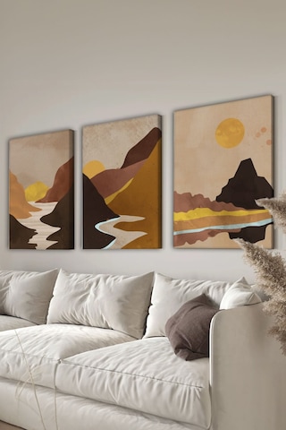 Artavessa Dekoratif 3 Parça Kanvas Tablo - 3CNVS8