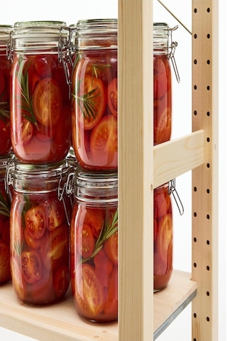 Ikea Kapaklı Cam Saklama Kavanozu 1 Litre Mutfak Düzenleyici Erzak Kabı Şeffaf