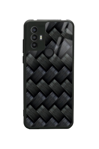Tcl 30se Siyah Hasır Tasarımlı Glossy Telefon Kılıfı Çok Renkli