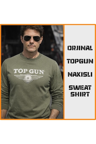 Top Gun Nakıslı Sweat Hakı Haki