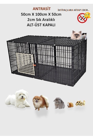 Leganest Alt Üst Kapalı Kedi Köpek Kafesi 50 x 50 x 100 CM