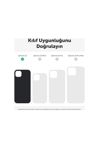 Apple İphone 12 Uyumlu Kılıf Zebana Şeffaf Soft Silikon Kılıf Şeffaf