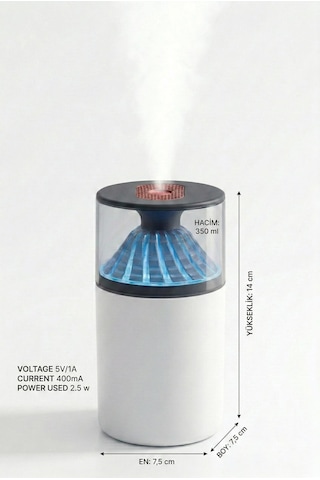 350 Ml Led Işıklı Hava Nemlendirici & Modern Oda Kokusu Difüzörü