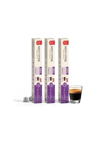 Nish Coffee Single Orijin Kapsül Kahve Guatemala Nespresso Uyumlu 3lü Set 30 Kapsül Kapsül Kahve