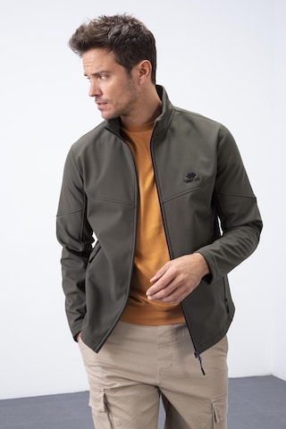 Tommylife Tommy Life Haki Fermuarlı Dik Yaka Su Ve Rüzgar Geçirmez Softshell Erkek Mont - 88050 Haki