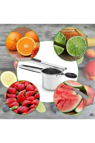 Fastbuy Patates Ricer El Basın Limon Portakal Karpuz Gümüş Renk Farklı Boyutlar İçin Gümüş