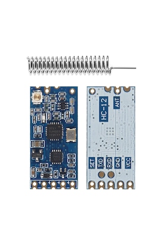 2 Adet Hc-12 433mhz Sı4463 Sı4438 Kablosuz Seri Port Modülü 1000m Antenli Rf Uart Seti