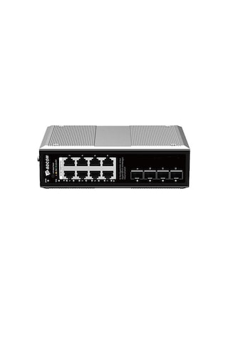 Bdcom Ies200-l25-8p2s 10 Port Gıgabıt 8xpoe 240w 2x1000 Sfp L3-lıte Yön. Switch