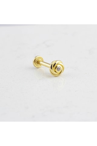 Glorria Altın Gül Tragus Piercing Çok Renkli