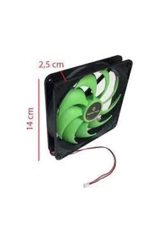 14 cm kasa fanı 2 pin 14 cm fan 14x14x2.5 cm fan