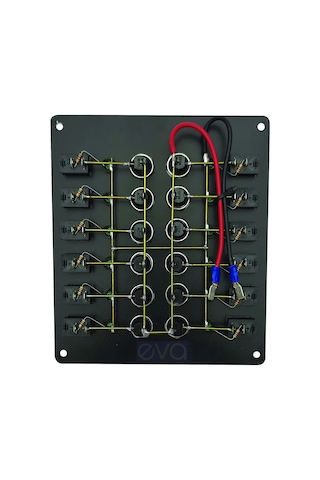 Sealux 12'Li Dikey Küçük . Izoleli. Switch Panel. Sigortalı