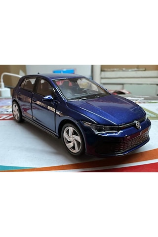 Oyuncak Metal Model Araba 1/36 Çek Bırak Vw Golf 8 Gtı Lacivert