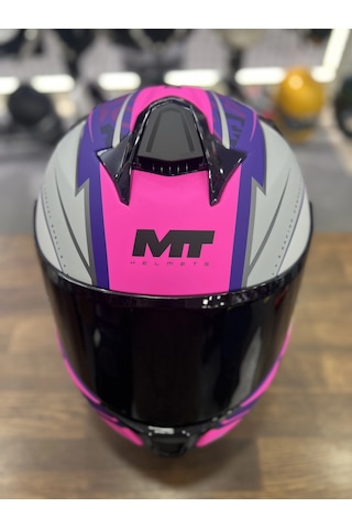 Mt Targo Outside Şeffaf Vizörlü Kask Pembe Xs-