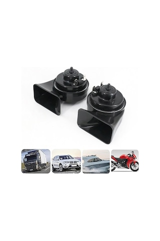Honmex 12v 10 Sesli Abs Otomobil Salyangoz Klipsi - 125-130db Yüksek Ses, Araç Motosiklet Uyumlu, Kolay Kurulum Kontrol Seti