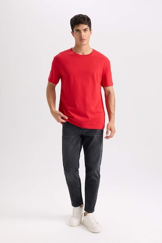 Defacto New Regular Fit Bisiklet Yaka Basic Düz Kısa Kollu Tişört - Kırmızı E1091AXNSRD70