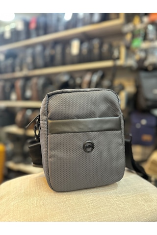 Polo Yıldız Kumaş Omuz Çantası Gri