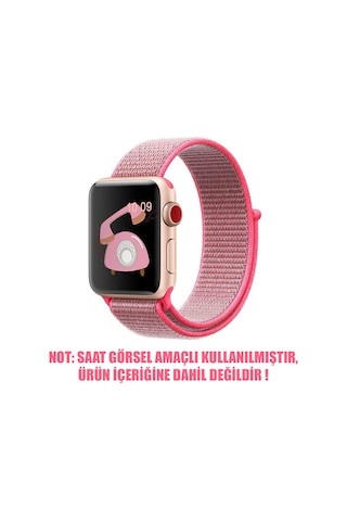 Microsonic Apple Uyumlu  Watch SE 2022 40 MM Hasırlı Kordon Woven Sport Loop