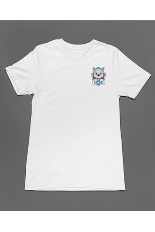 Bumeta Karlar Kraliçesi Everest Paw Patrol Unisex Tişört T-shirt Beyaz