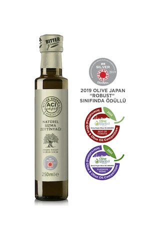 Acı Yeşil (Bitter Green) Erken Hasat Soğuk Sıkım Naturel Sızma Zeytinyağı 250 ML
