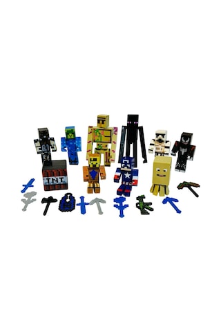 Minecraft Aksesuarlı Xl 20 Parça Oyuncak Kahramanlar Figür Maykıraft