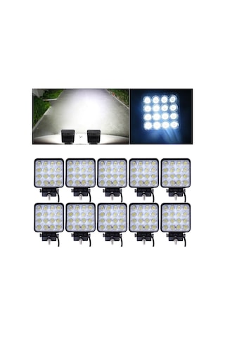 Off Road Sis Farı - Lambası 16 Led Kare Çalışma Lambası (2 Adet)