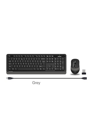 A4 Tech Fg1010 2.4G Gri Q Fn-Mm Klv+Optik Mouse Set 546044813