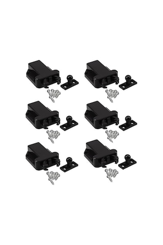 Nayomiglow 6'lı Paket Manyetik Olmayan Bas-aç Mandallı Çekmece Dolap Mandallı Pres Mandalı Dolap Yatak Odası