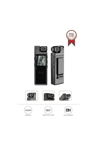 Gajeena L9 Wıfı Yüksek Çözünürlüklü Gece Görüşlü Taşınabilir Ekranlı Kayıt Cihazı Siyah