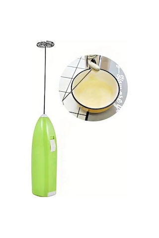 Sunshine011 Yeşil Mini Elektrikli Köpük Yapıcı Pil İle Çalışan, 4 Renk, Kahve Ve Kremalar İçin