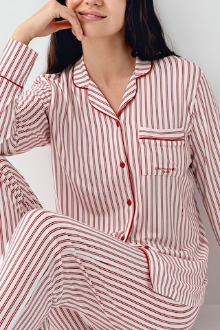 Pierre Cardin Kadın Kırmızı Gömlek Pijama Kırmızı