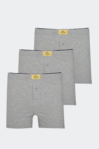 Slazenger He 3 Lü Set Erkek Gri Boxer Gri