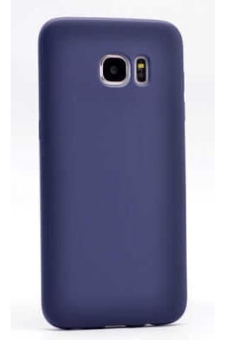 Samsung Galaxy Uyumlu S6 Edge Kılıf Zore Premier Silikon Kapak Saks Mavi
