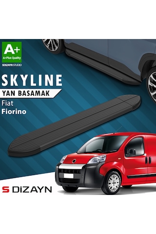 S-dizayn Fiat Fiorino Skyline Siyah Yan Basamak 173 Cm 2008 Üzeri A+ Kalite