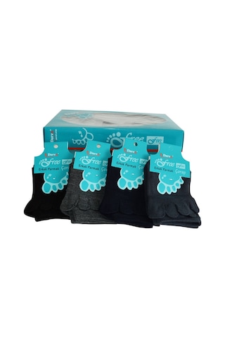 4 Adet Parmak Erkek Çorap Siyah