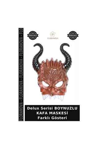 Floranova Delux Serisi Boynuzlu Kafa Maskesi Farklı Gösteri Çok Renkli