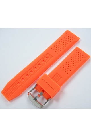 Lacost Model Silikon Saat Kordonu Turuncu 20Mm Saat Kayışı